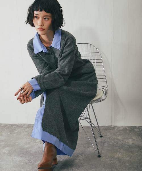 トップス open aesthetic バックデザインメッシュニットトップス