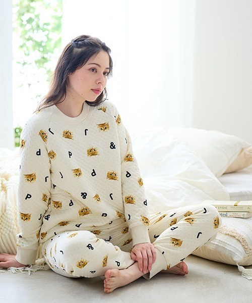 ポール＆ジョー パリス（PAUL&JOE PARIS）/ヌネットがいっぱい　キルトプルオーバーパジャマ ヌネットがいっぱい キルトプルオーバーパジャマ（ルームウェア