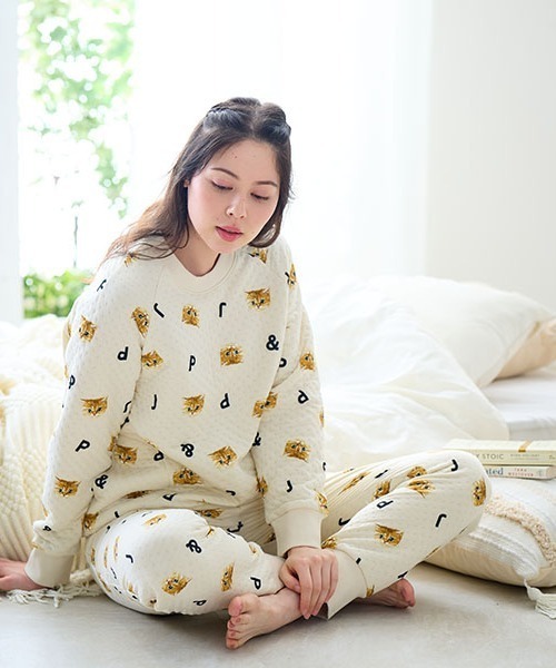 セール】ヌネットがいっぱい キルトプルオーバーパジャマ（ルーム