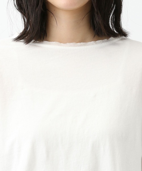studio CLIP(スタディオクリップ)の「《natural by clip》テレコスリーブ切り替えプルオーバー(Tシャツ/カットソー・レディース・ライトグレー/チャコール/オフホワイト・FREE)」の17枚目の写真