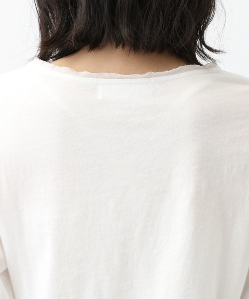 studio CLIP(スタディオクリップ)の「《natural by clip》テレコスリーブ切り替えプルオーバー(Tシャツ/カットソー・レディース・ライトグレー/チャコール/オフホワイト・FREE)」の14枚目の写真