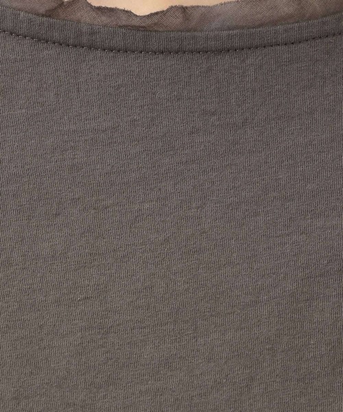 studio CLIP(スタディオクリップ)の「《natural by clip》テレコスリーブ切り替えプルオーバー(Tシャツ/カットソー・レディース・ライトグレー/チャコール/オフホワイト・FREE)」の11枚目の写真