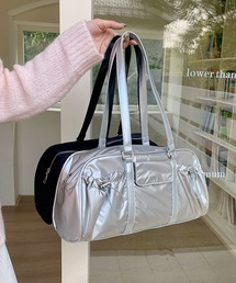 と*る様 ARCHIVIO シルバー ボストンバッグ セール】シルバーバッグ ミニ ボストンバッグ 横長バッグ ダイヤ y2k