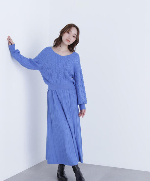 ◇ケーブルニットセットアップ（ワンピース）｜NATURAL BEAUTY BASIC