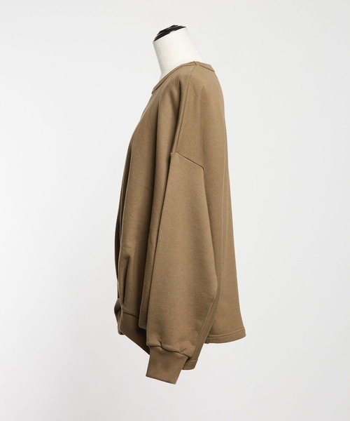 gomme（ゴム）の「30/10裏毛　ドレープＴ（Tシャツ/カットソー・レディース・チャコールグレー/カーキ/ブラック・MEDIUM）」の19枚目の写真