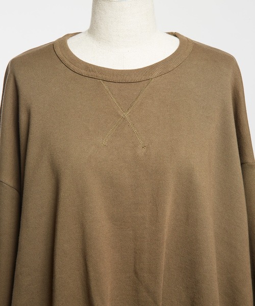 gomme（ゴム）の「30/10裏毛　ドレープＴ（Tシャツ/カットソー・レディース・チャコールグレー/カーキ/ブラック・MEDIUM）」の22枚目の写真