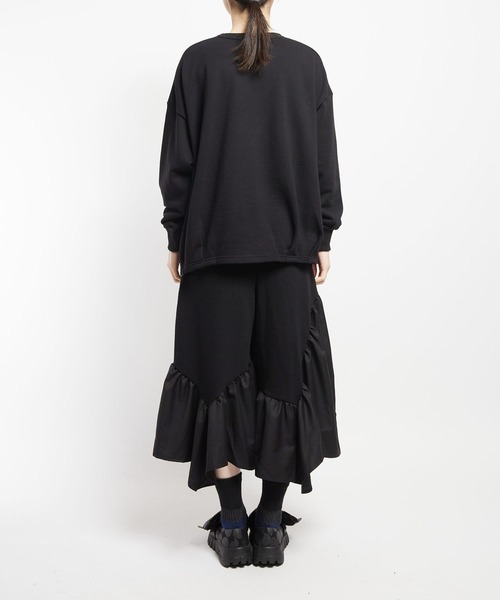 gomme（ゴム）の「30/10裏毛　ドレープＴ（Tシャツ/カットソー・レディース・チャコールグレー/カーキ/ブラック・MEDIUM）」の13枚目の写真