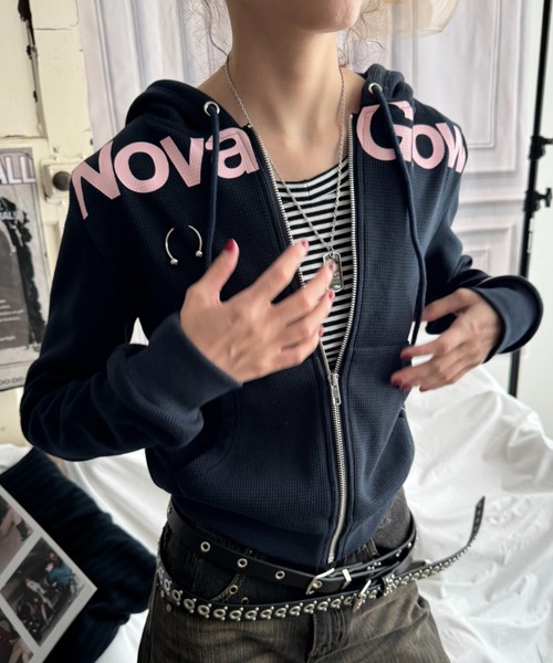 ViVi掲載】ボディピアス付きワッフルパーカー（パーカー）｜SHAGGIE