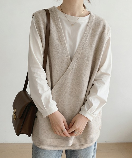 新品未使用☆ELLIEアイボリー ノースリーブニットベスト 1037385408472045_01_0979w.jpeg