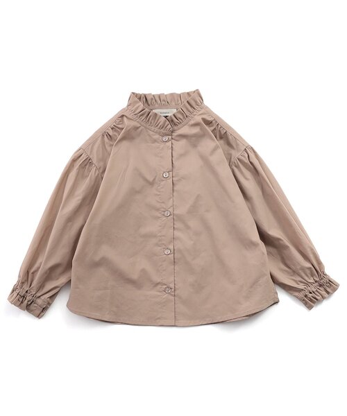 Seraph(セラフ)の「シンプルブラウス(シャツ/ブラウス・キッズ・ベージュ/オフホワイト/サックスブルー・80/90/100/110/120/130/140)」の1枚目の写真