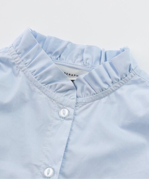 Seraph(セラフ)の「シンプルブラウス(シャツ/ブラウス・キッズ・ベージュ/オフホワイト/サックスブルー・80/90/100/110/120/130/140)」の8枚目の写真