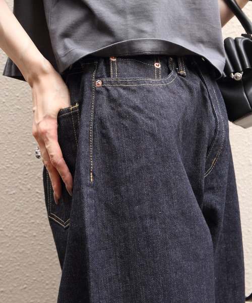 Sanca(サンカ)の「Sanca/サンカ デニム5Pワイドフィット 15.5oz DENIM 5P WIDE FIT(ウィメンズ)(デニムパンツ・レディース・インディゴブルー・0)」の5枚目の写真