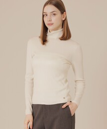 【Precious12月号/婦人画報11月号掲載】クリアーニットタートルネックプルオーバー