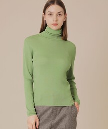 24AW マッキントッシュロンドン ニット ハイネック セーター ボーダー 38 MACKINTOSH LONDON セーター ニット 「LEON掲載」14ゲージ