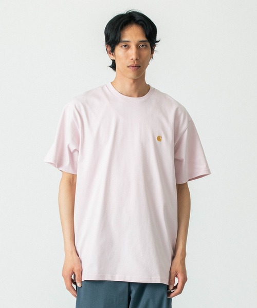 Carhartt WIP(カーハートダブリューアイピー)の「Carhartt WIP S/S CHASE T-SHIRT I026391(Tシャツ/カットソー・メンズ・ホワイト/ピンク/グリーン/ブラック・M/L)」の5枚目の写真