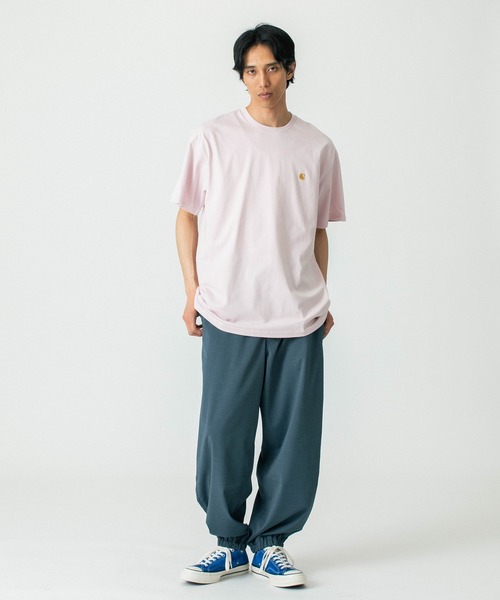 Carhartt WIP(カーハートダブリューアイピー)の「Carhartt WIP S/S CHASE T-SHIRT I026391(Tシャツ/カットソー・メンズ・ホワイト/ピンク/グリーン/ブラック・M/L)」の6枚目の写真