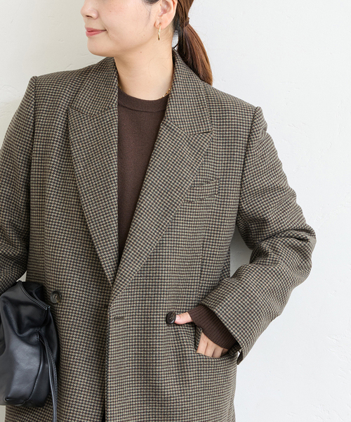 JOURNAL STANDARD(ジャーナルスタンダード)の「MANTECO PEAKED ジャケット(テーラードジャケット・レディース・チャコールグレー/カーキ・FREE)」の2枚目の写真
