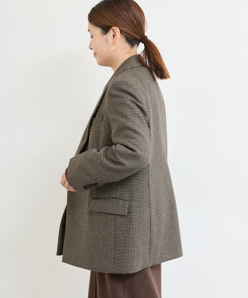 JOURNAL STANDARD(ジャーナルスタンダード)の「MANTECO PEAKED ジャケット(テーラードジャケット・レディース・チャコールグレー/カーキ・FREE)」の14枚目の写真