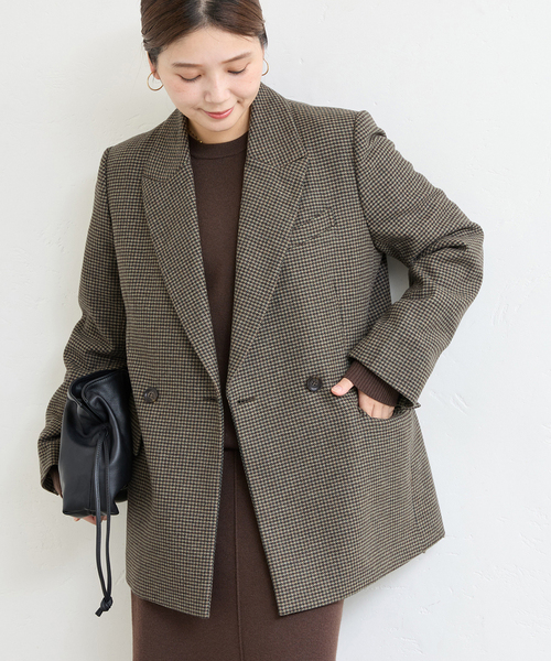 JOURNAL STANDARD(ジャーナルスタンダード)の「MANTECO PEAKED ジャケット(テーラードジャケット・レディース・チャコールグレー/カーキ・FREE)」の15枚目の写真