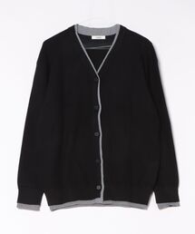 Chikashitsu +（チカシツプラス）の「【Chikashitsu +】layer knit cardigan / 【チカシツプラス】レイヤードニットカーディガン（カーディガン/ボレロ）」