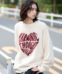 WEGO | WEGO/【25年秋冬新作】ファジーグラフィックプルオーバー(ニット/セーター)