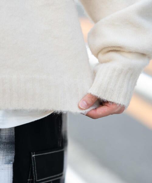 WEGO(ウィゴー)の「WEGO/【25年秋冬新作】ファジーグラフィックプルオーバー(ニット/セーター・メンズ・ネイビー/オレンジ/ワイン/ブラック/オフホワイト/グレー/ホワイト系その他・MEDIUM/LARGE)」の13枚目の写真