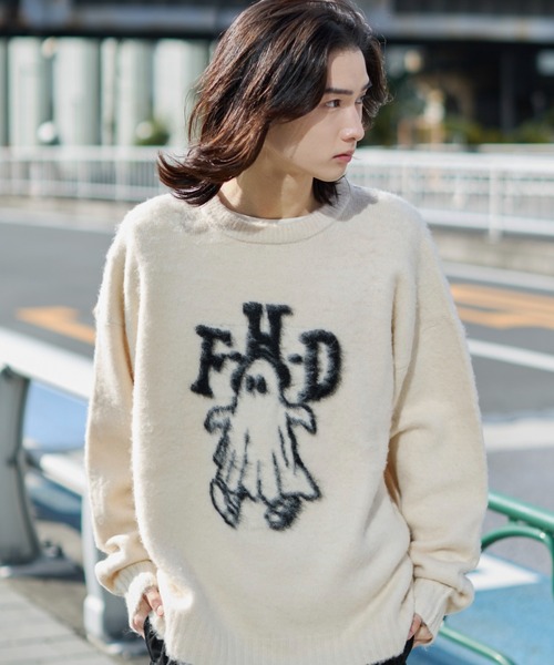 セール】WEGO/【25年秋冬新作】ファジーグラフィックプルオーバー