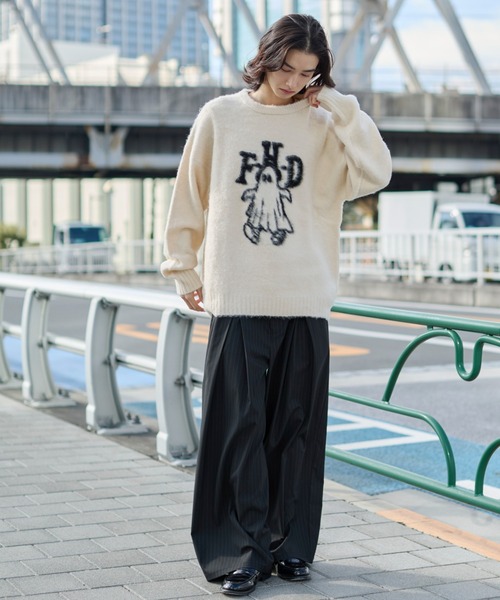 セール】WEGO/【25年秋冬新作】ファジーグラフィックプルオーバー