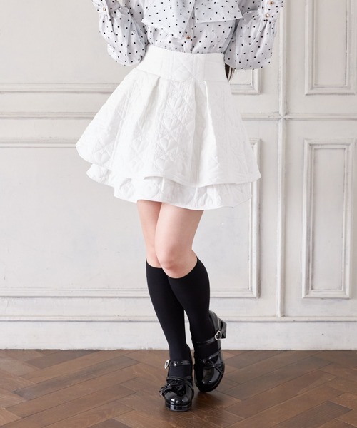Suyunn(スユン)の「バックレースアップハートダイヤキルティングスカート(スカート・レディース・ホワイト/ピンク・M)」の18枚目の写真
