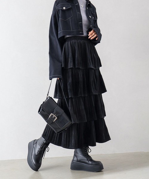 順　■ 46135★プリーツプリーズ スカート メリーゴーランド 2 □ 46135☆プリーツプリーズ スカート メリーゴーランド 2 イッセイミヤケ