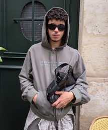 メンズのパーカー（グリーン・カーキ/緑色系・ジップアップ