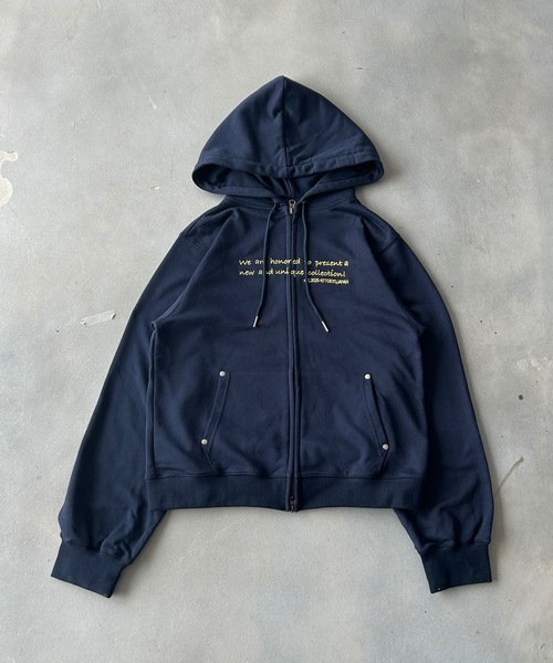 AUREN（オーレン）の「【ユニセックス】ロゴジップアップフーディー（パーカー・メンズ・ネイビー/カーキ・MEDIUM/LARGE）」の10枚目の写真