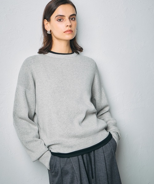 コットンカシミヤニットプルオーバー（ニット/セーター）｜N.O.R.C