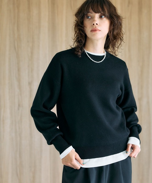 コットンカシミヤニットプルオーバー（ニット/セーター）｜N.O.R.C