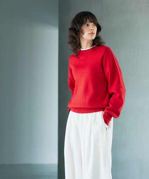 セール】コットンカシミヤニットプルオーバー（ニット/セーター