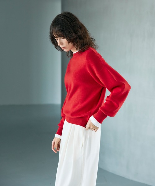 【美品】コットンカシミヤニットプルオーバー¥39,600（税込） コットンカシミヤニットプルオーバー（ニット/セーター）｜N.O.R.C