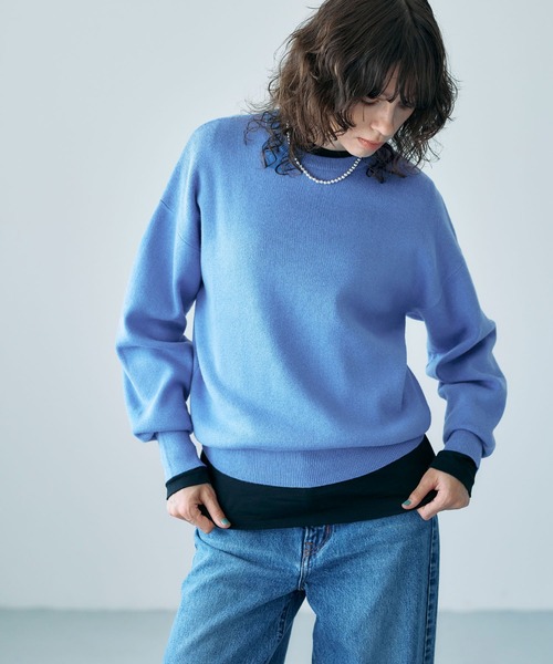 コットンカシミヤニットプルオーバー（ニット/セーター）｜N.O.R.C