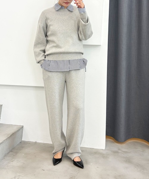 N.O.R.C(ノーク)の「コットンカシミヤニットプルオーバー(ニット/セーター・レディース・ブルー/ブラック/ライトグレー/レッド/ピンク・フリー)」の10枚目の写真