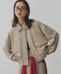 ad thie（アドティエ）の「ルーズ スエード クロップドブルゾン（ブルゾン）」