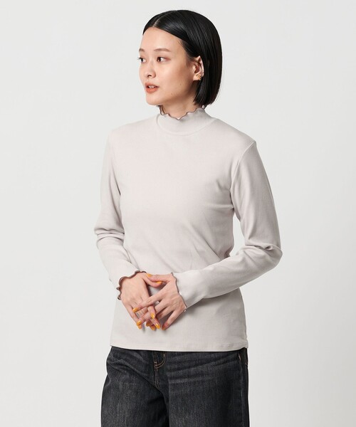 A DAY IN THE LIFE UNITED ARROWS(アデイインザライフユナイテッドアローズ)の「リブメロー ハイネックカットソー <A DAY IN THE LIFE>(Tシャツ/カットソー・レディース・オフホワイト/ナチュラル/ピンク/ブラック/モカ/その他1・FREE)」の7枚目の写真