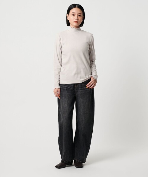 A DAY IN THE LIFE UNITED ARROWS(アデイインザライフユナイテッドアローズ)の「リブメロー ハイネックカットソー <A DAY IN THE LIFE>(Tシャツ/カットソー・レディース・オフホワイト/ナチュラル/ピンク/ブラック/モカ/その他1・FREE)」の8枚目の写真