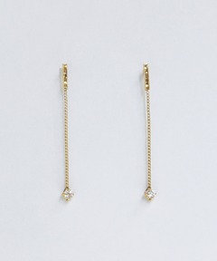 セール】【K10】グリッターダイヤモンドバックキャッチピアス/BOX＆