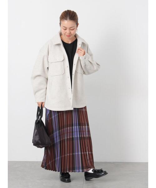 Lugnoncure（ルノンキュール）の「【選べる着丈】アソートプリーツスカート（スカート・レディース・ブラック/オフホワイト/ブラウン/ベージュ・ﾌﾘｰ(M)/ﾌﾘｰ(L)）」の8枚目の写真