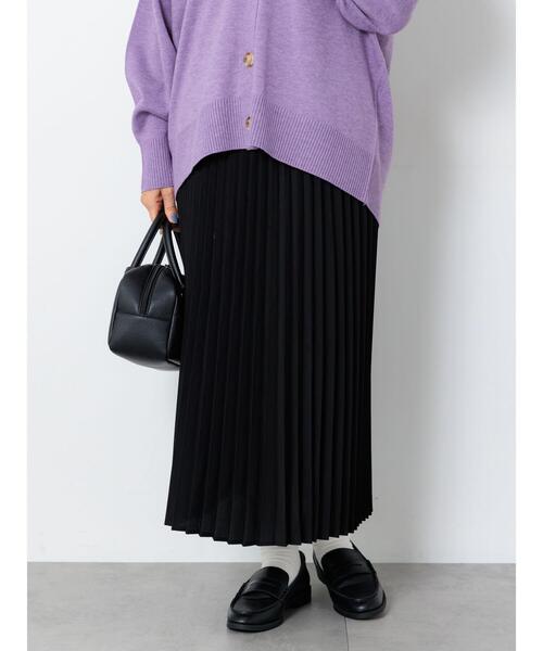 Lugnoncure（ルノンキュール）の「【選べる着丈】アソートプリーツスカート（スカート・レディース・ブラック/オフホワイト/ブラウン/ベージュ・ﾌﾘｰ(M)/ﾌﾘｰ(L)）」の14枚目の写真