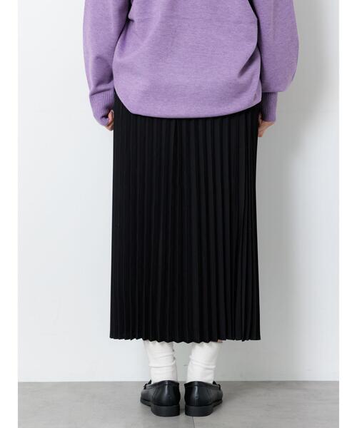 Lugnoncure（ルノンキュール）の「【選べる着丈】アソートプリーツスカート（スカート・レディース・ブラック/オフホワイト/ブラウン/ベージュ・ﾌﾘｰ(M)/ﾌﾘｰ(L)）」の16枚目の写真