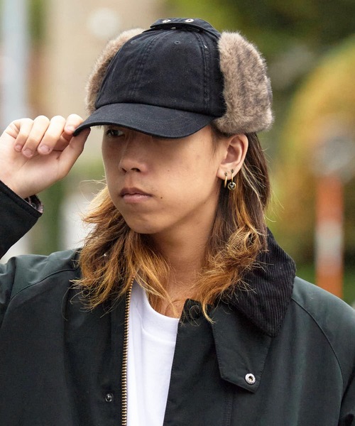 milsa（ミルサ）の「milsa/ミルサ ピグメント加工 イヤーフラップ 6パネルキャップ（キャップ・メンズ・グレー/ブラック/ブラウン/ベージュ・M/57.5cm）」の2枚目の写真