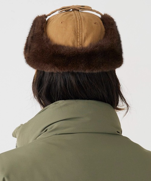 milsa（ミルサ）の「milsa/ミルサ ピグメント加工 イヤーフラップ 6パネルキャップ（キャップ・メンズ・グレー/ブラック/ブラウン/ベージュ・M/57.5cm）」の7枚目の写真