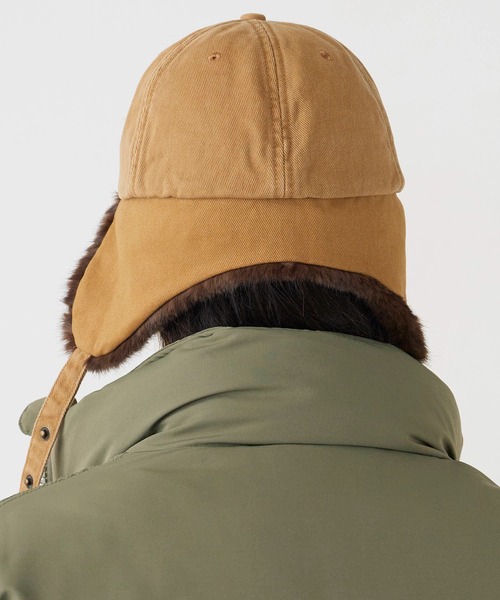 milsa（ミルサ）の「milsa/ミルサ ピグメント加工 イヤーフラップ 6パネルキャップ（キャップ・メンズ・グレー/ブラック/ブラウン/ベージュ・M/57.5cm）」の9枚目の写真