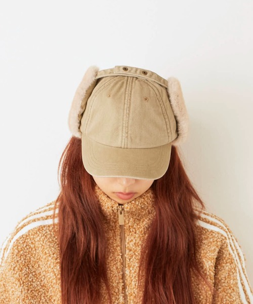 milsa（ミルサ）の「milsa/ミルサ ピグメント加工 イヤーフラップ 6パネルキャップ（キャップ・メンズ・グレー/ブラック/ブラウン/ベージュ・M/57.5cm）」の18枚目の写真