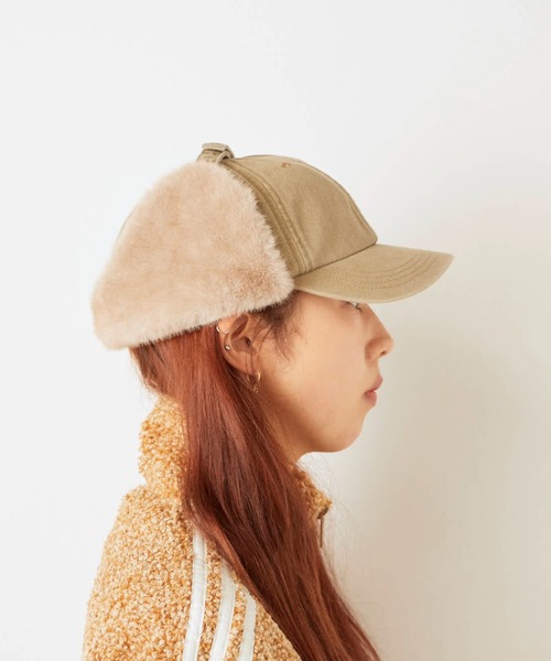 milsa（ミルサ）の「milsa/ミルサ ピグメント加工 イヤーフラップ 6パネルキャップ（キャップ・メンズ・グレー/ブラック/ブラウン/ベージュ・M/57.5cm）」の22枚目の写真